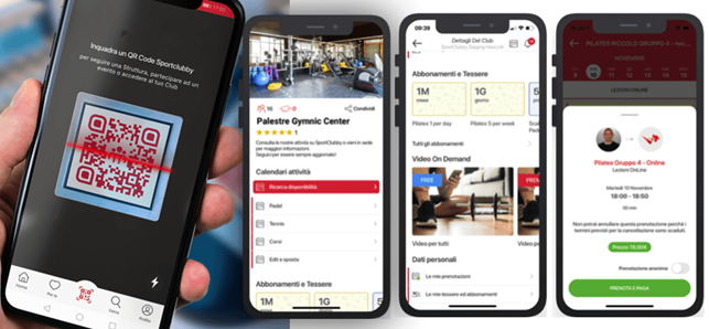 Sportclubby app, il dettaglio delle funzioni